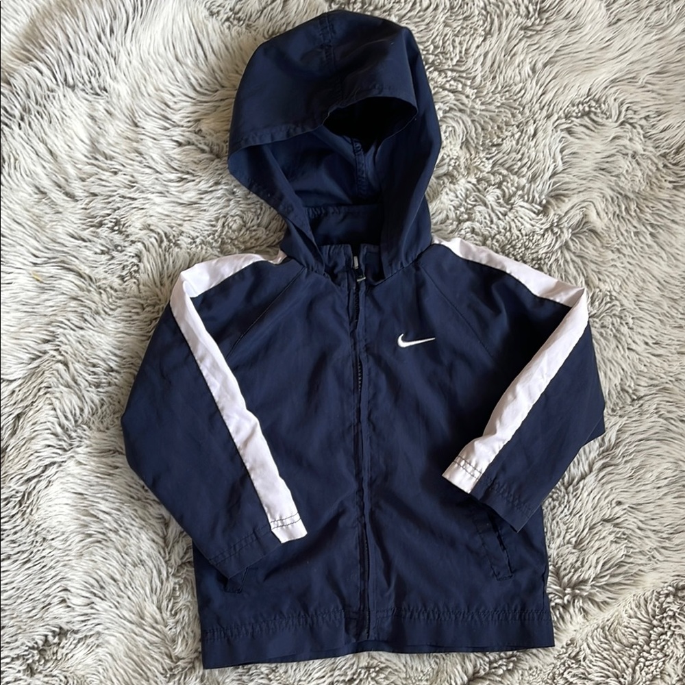 Nike boys 24 mo Navy Blue Jacket with White Accents